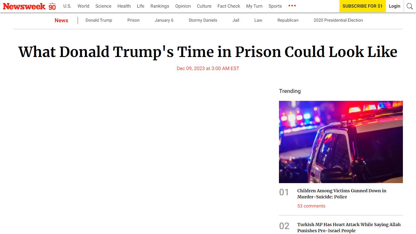 What Donald Trump's Time in Prison Could Look Like - Newsweek